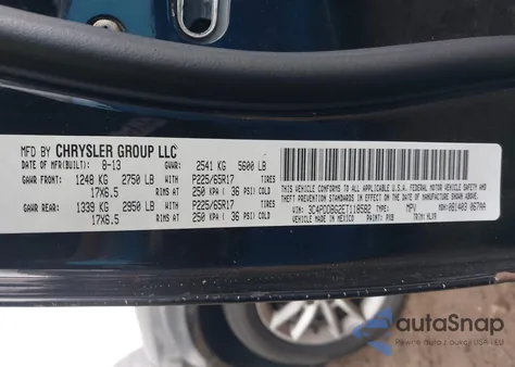 2014 Dodge Journey Sxt from USA, damaged, VIN 3C4PDDBG2ET118582